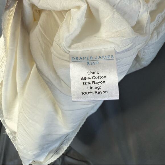Draper James RSVP Ivory Lace-Trimmed Eyelet Midi Dress Size 14 - Picture 5 of 5